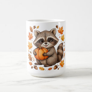 Dankbarer Waschbär-Kürbis-Thanksgiving-Kaffeebeche Kaffeetasse
