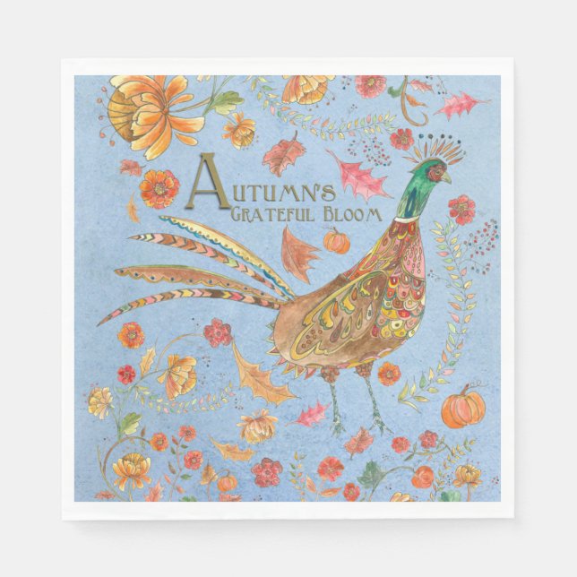 Dankbares Blühen im Herbst Serviette (Vorderseite)