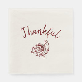 Dankbares Cornucopia-Set von 50 Serviette