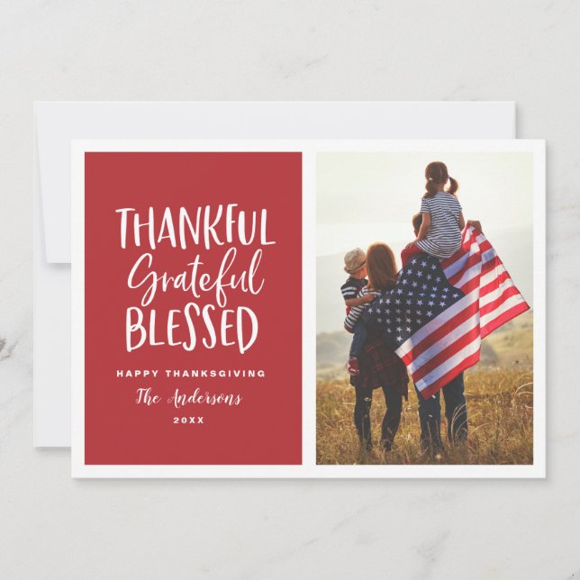 Dankbares, dankbares, gesegnetes Erntedank Foto (Vorderseite)