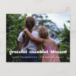 Dankbares Dankbares gesegnetes Erntedank Foto Postkarte