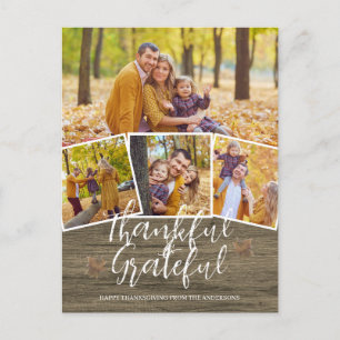 Dankbares Dankeschön an die Familie Foto Feiertagspostkarte