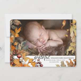 Dankbares Foto Geburtsankündigung Ankündigung