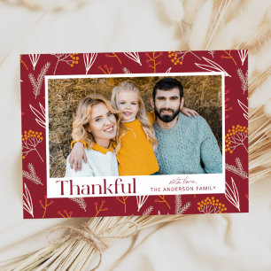 Dankbares Herbstlaub-Foto Thanksgiving-Karte Feiertagskarte