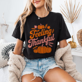 Dankbares Herbstlaub Kürbisse Erntedankfest T-Shirt