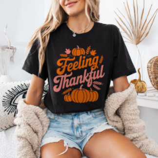 Dankbares Herbstlaub Kürbisse Erntedankfest T-Shirt