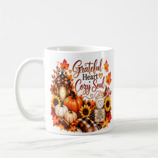 Dankbares Herz, gemütliche Seele – Cozy Autumn Vib Kaffeetasse