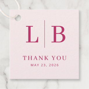 Dankbares Magenta Serif Hochzeitsgeschenk-Etikett Geschenkanhänger
