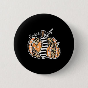 Dankbares Pumpkin Happy Thanksgiving Day 2024 Button