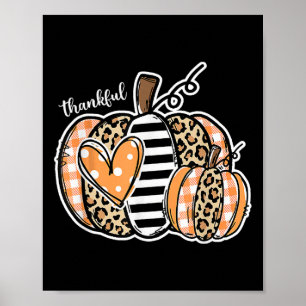 Dankbares Pumpkin Happy Thanksgiving Day 2024 Poster