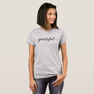 Dankbares Script, schwarzer Typ T-Shirt