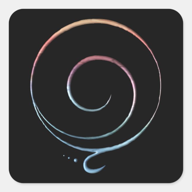 Dankbarkeit 1 quadratischer aufkleber (Vorderseite)