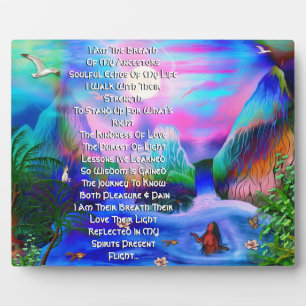 Dankbarkeit Ancestor Gedicht Tabletop Plaque mit E Fotoplatte