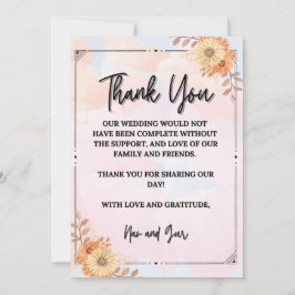 Dankbarkeit auf jeden Blick Dankeskarte