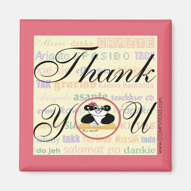 Dankbarkeit bedeutet in jeder Sprache dasselbe Magnet (Vorne)