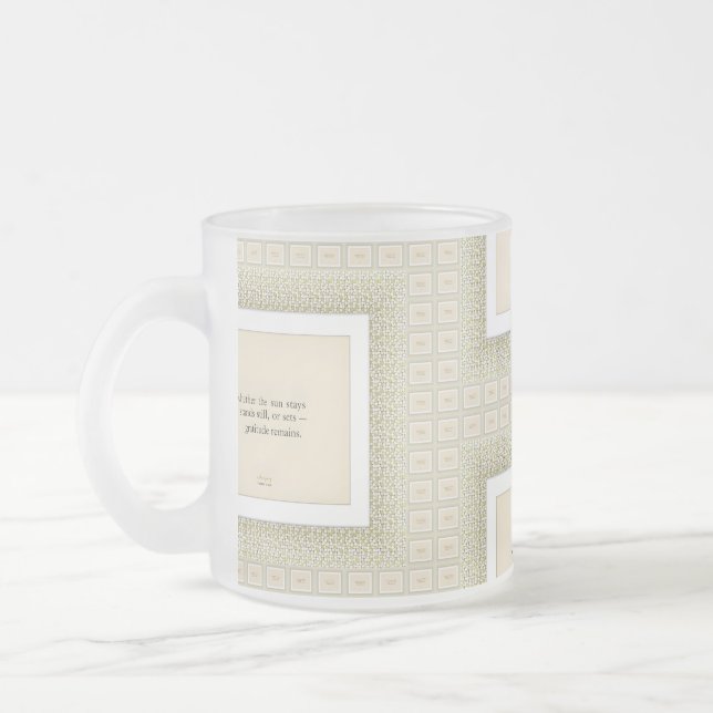 Dankbarkeit bleibt™: Liebe & Präsenz | Reflektiere Mattglastasse (Links)