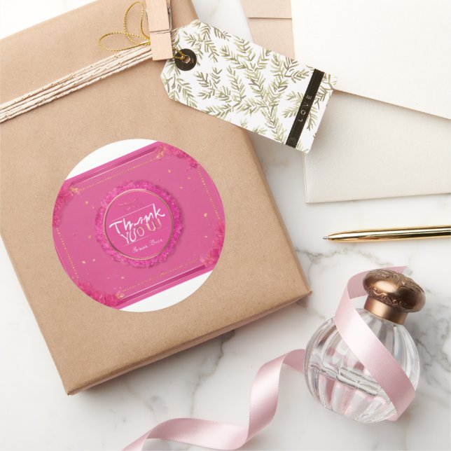 Dankbarkeit Blooms: Wasserfarbe Danke Stickers (Schenken)