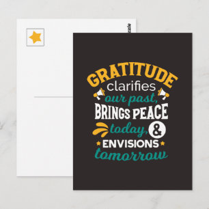 Dankbarkeit bringt heute Frieden – Positiver Glaub Postkarte