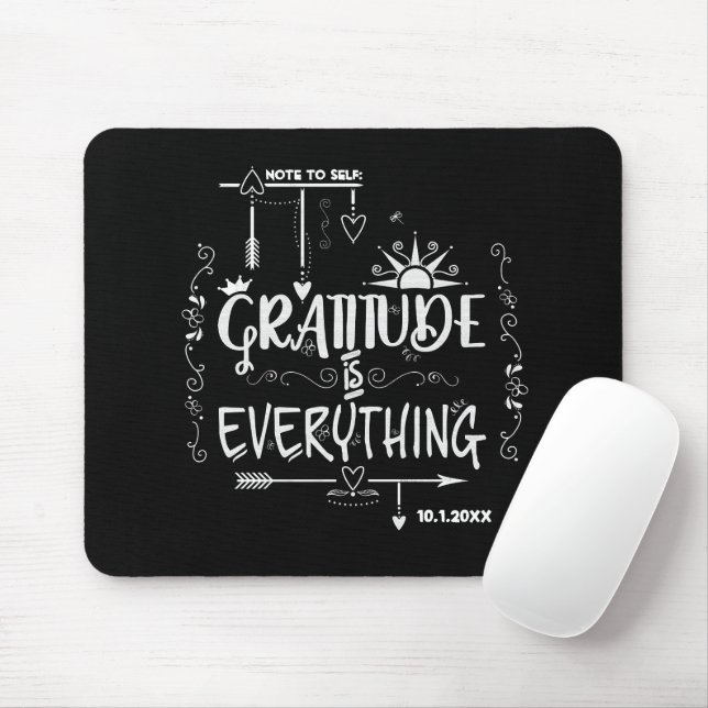 Dankbarkeit Chalkboard 🖱 Mousepad (Mit Mouse)