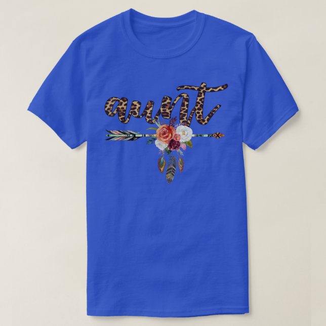 Dankbarkeit der Blume des gesegneten Tante Leopard T-Shirt (Design vorne)