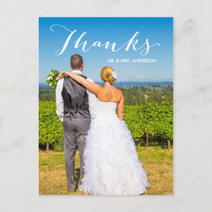 Dankbarkeit   Foto Wedding Vielen Dank Postcard Postkarte