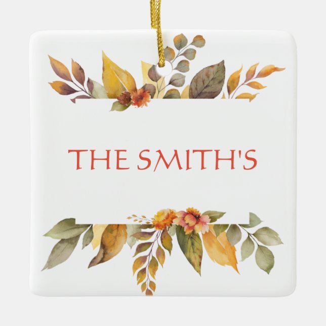 Dankbarkeit für den gesegneten Erntedank Keramikornament (Vorderseite)