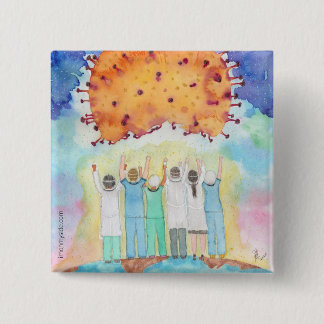 Dankbarkeit für die ersten Liner Covid-19 Button