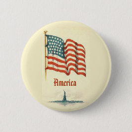 Dankbarkeit für die Vintage amerikanische Flagge Button