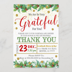 Dankbarkeit für Urlaub Einladung