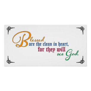 Dankbarkeit: Gesegnet sind die Sauberkeit im Herze Poster