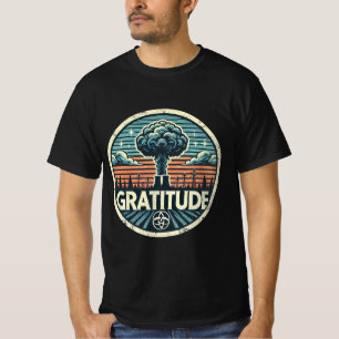 Dankbarkeit: Grafik eines alten Atomkraftwerks T-Shirt