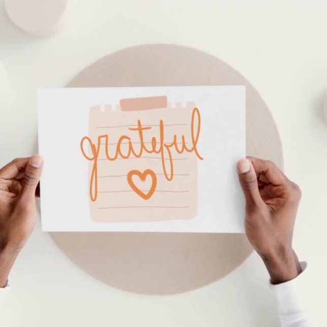 Dankbarkeit Herz Christlich Dankeschön Karte (Grateful Heart Christian Thank You Card)