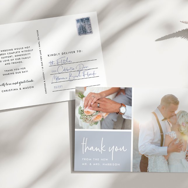 Dankbarkeit | Hochzeitsszenario Foto Vielen Dank Postkarte (Von Creator hochgeladen)
