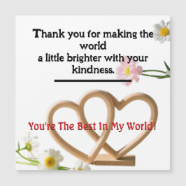 Dankbarkeit im Blut Magnetkarte