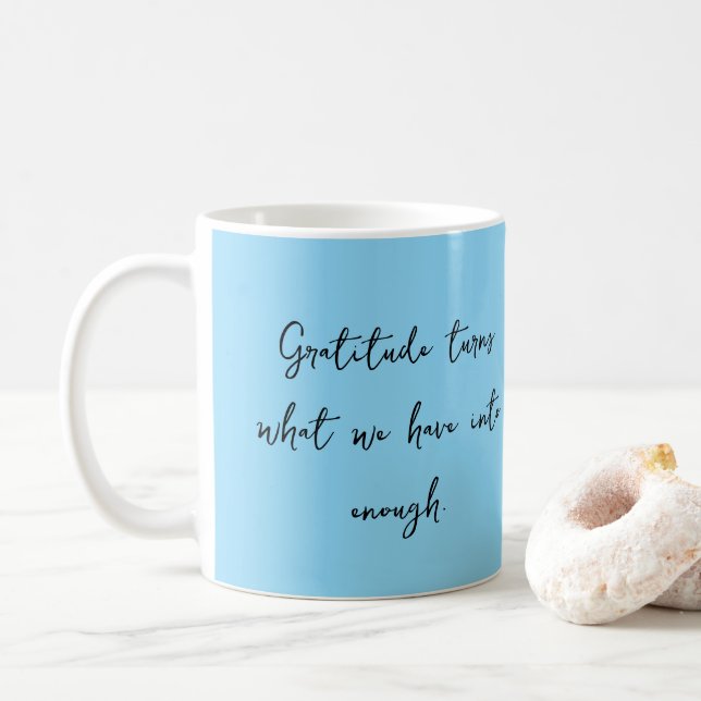 Dankbarkeit Inspiration Zitat Tasse (Mit Donut)