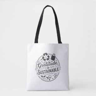 Dankbarkeit ist Nachhaltig Tote Bag - Vintager Cha