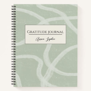 Dankbarkeit Journal individuelle Name Green Sage W Notizbuch