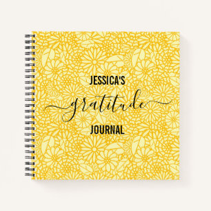 Dankbarkeit Journal Name Floral Daisy Muster Notizbuch