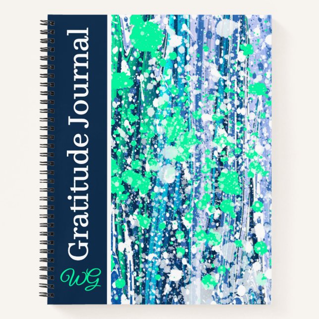 Dankbarkeit Journal Personalisiert Graffiti Spritz Notizbuch (Vorderseite)