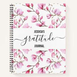 Dankbarkeit Journal Pink magnolia Muster Notizbuch