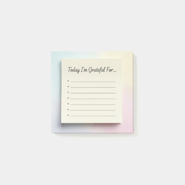 "Dankbarkeit Journal" Sticky Notes Post-it Klebezettel (Vorderseite)