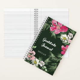 Dankbarkeit Journal Watercolor Rot und Rosa Notizbuch
