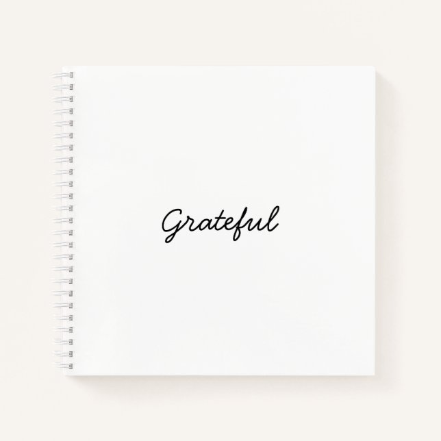 Dankbarkeit lässiger Schriftsatz Notizbuch (Vorderseite)