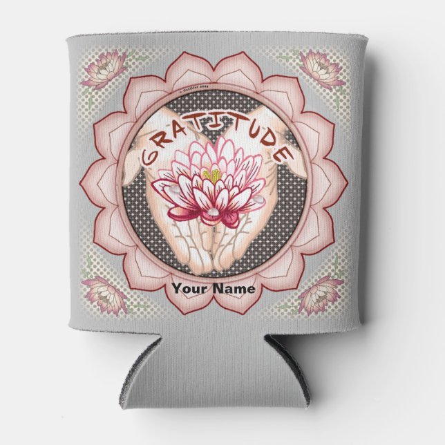 Dankbarkeit Lotus Can Cooler Dosenkühler (Vorderseite)