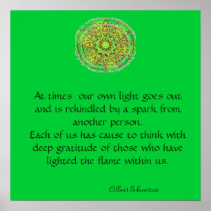 Dankbarkeit Mandala Poster