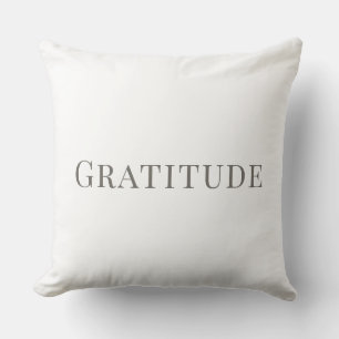 Dankbarkeit – Minimalistische Typografie-Design Kissen