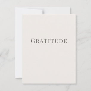 Dankbarkeit – Minimalistische Typografie-Design Mitteilungskarte