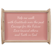 Dankbarkeit, Mut, Liebe, Faith Blush Tray