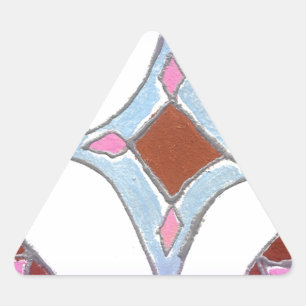 "Dankbarkeit Peace Liebe Unite" Mandala Art Print Dreieckiger Aufkleber