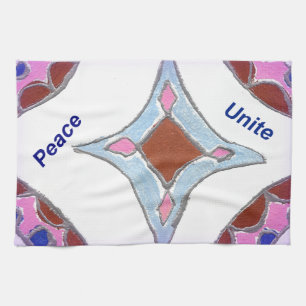 "Dankbarkeit Peace Liebe Unite" Mandala Art Print Handtuch